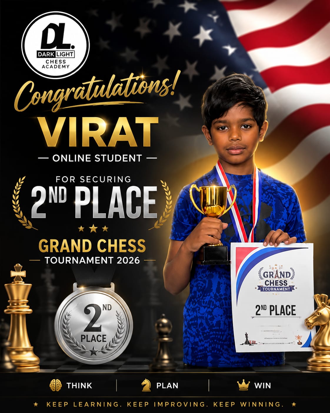 Virat โ 2nd place, Grand Chess Tournament 2026